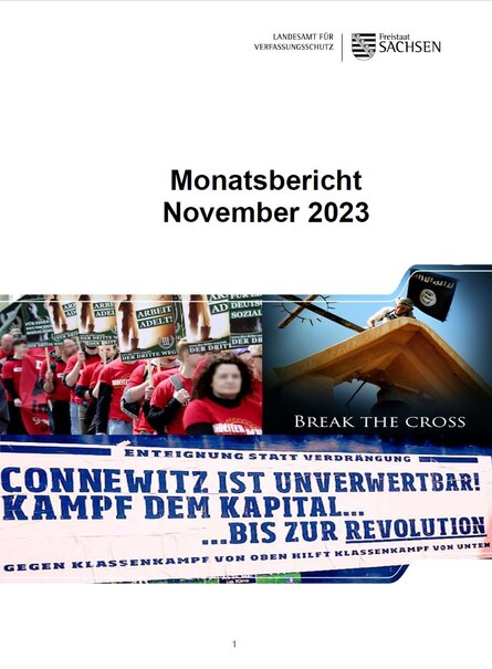 Deckblatt des Monatsberichtes November 2023