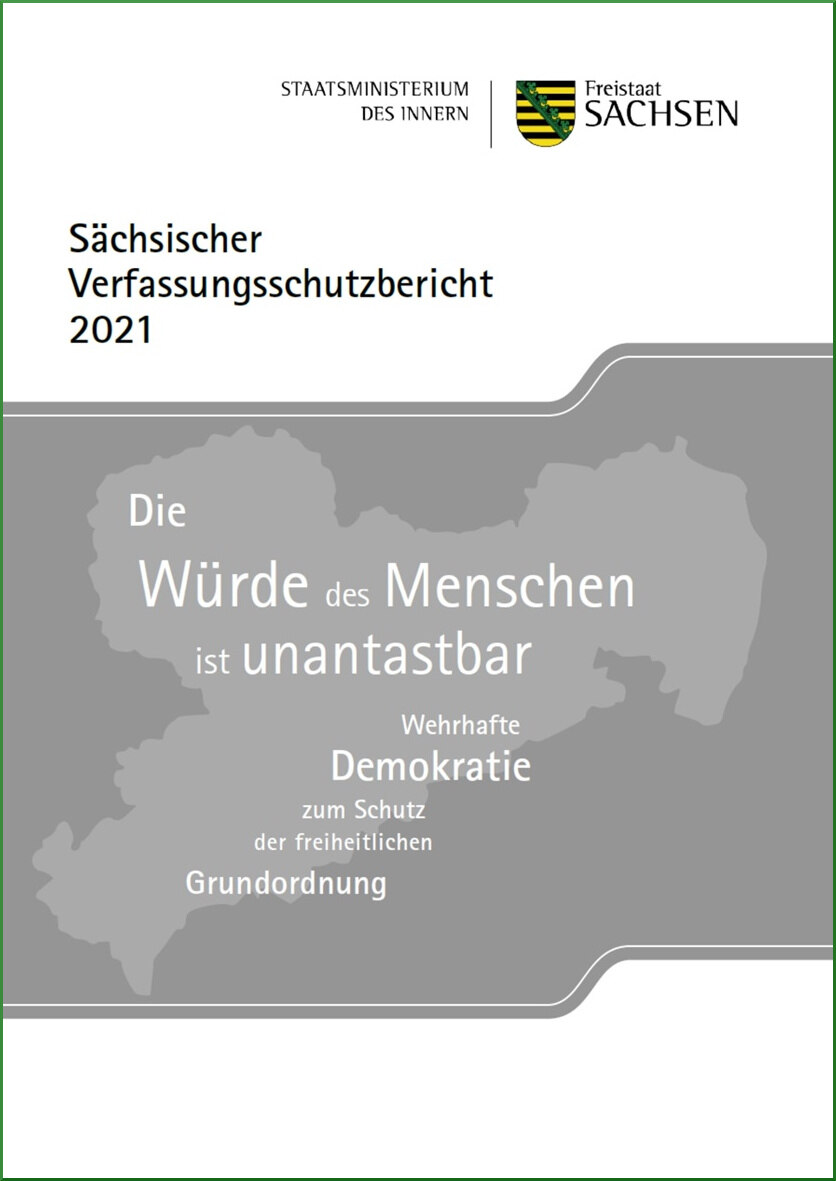 Titelblatt Verfrassungsschutzbericht 2021